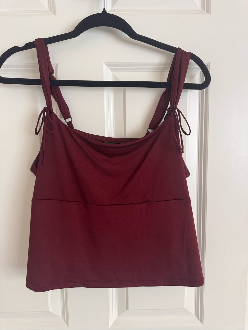 wild fable Burgundy Tie-Shoulder Tank